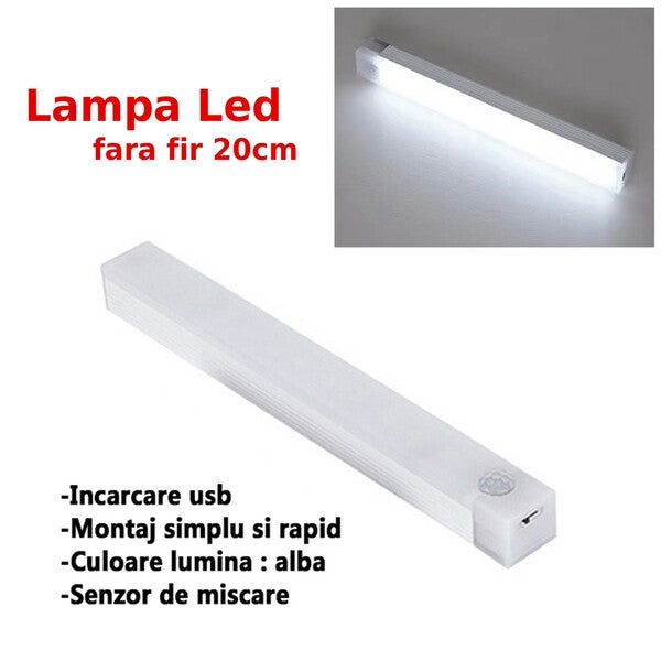 Bandă led - Pe senzor de mișcare, cu încărcare USB!