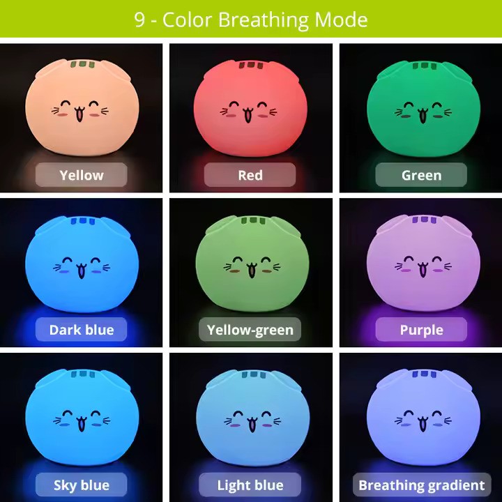 Lampă din Silicon RGB cu Încărcare USB- Noul partener preferat al copilului tău!