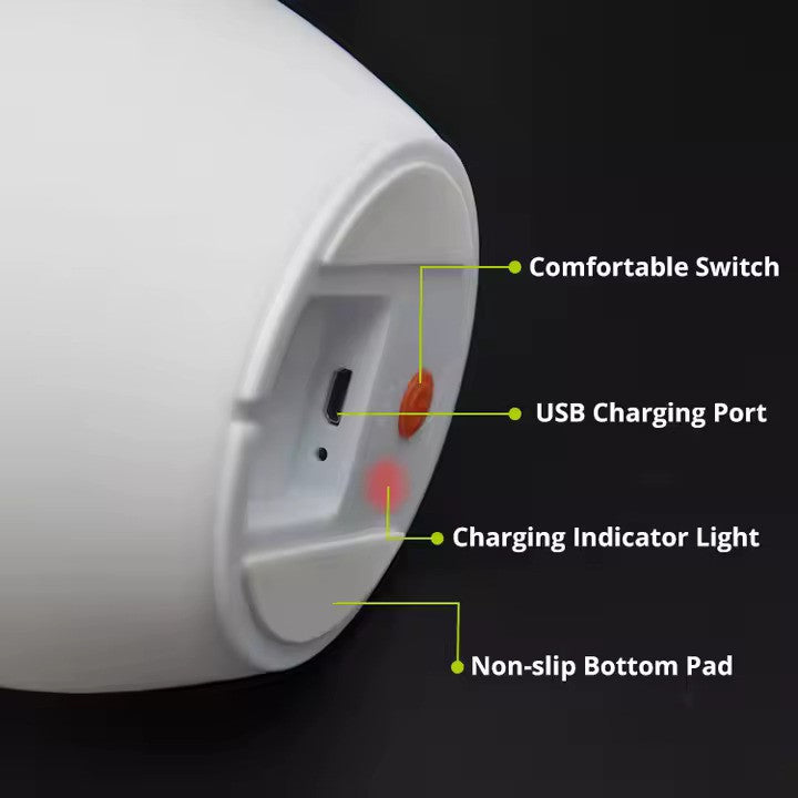 Lampă din Silicon RGB cu Încărcare USB- Noul partener preferat al copilului tău!