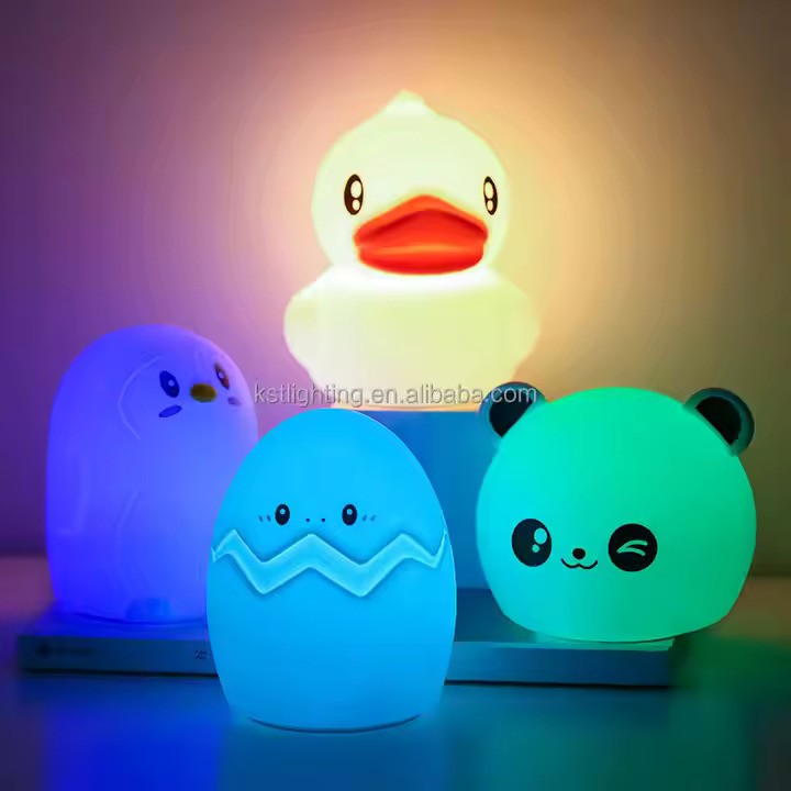 Lampă din Silicon RGB cu Încărcare USB- Noul partener preferat al copilului tău!