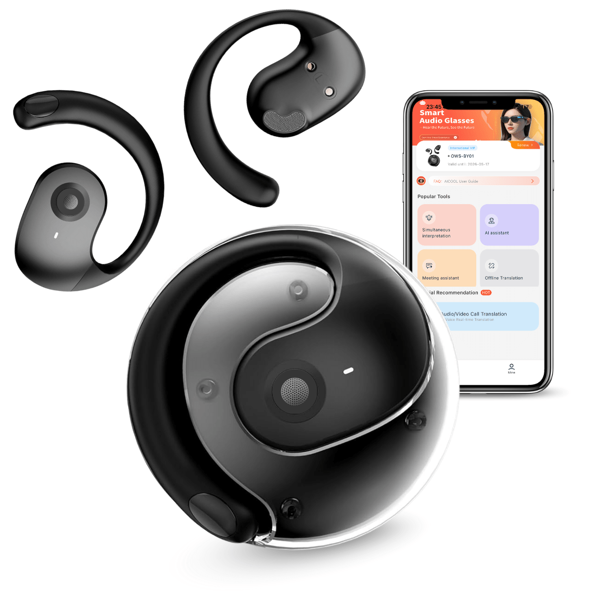 Căști inteligente GlobalVoice™ - Traducere automată și instantă în 139 limbi!