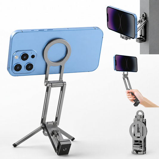 Magnetiva™ – Suport Magnetic Pliabil pentru Telefon, cu rotație 360° și prindere flexibilă!
