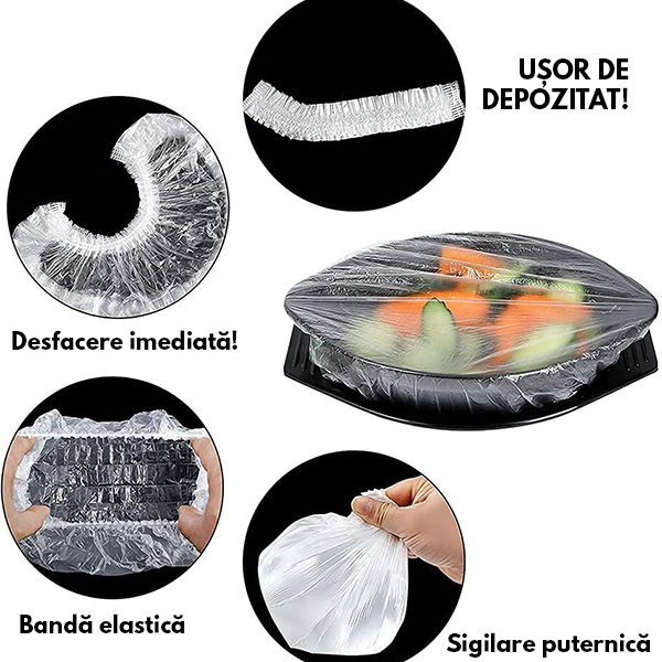 1+1 GRATUIT| Set 100 săculeți - Protejează-ți mâncarea de bacterii!