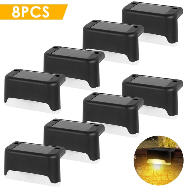 Set 4 Lămpi solare lumină caldă cu unghi de 90° - Pentru o casă și curte deosebită!