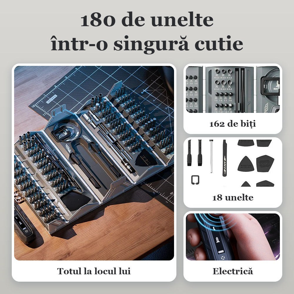 Setul FixBox™ 180 în 1, deschis